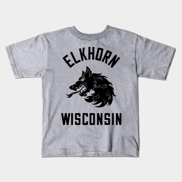 Beast of Bray Road Werewolf Elkhorn WI Kids T-Shirt by Huhnerdieb Apparel